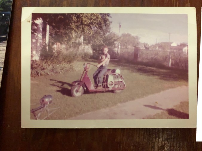 Mike McLeod kid on scooter